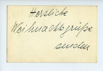 Hermann und Emmy Göring, Autograph mit Herzlichen Weihnachtsgrüße im Postkartenformat