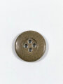 Kunstharzknopf für Hemden, graubraun, Durchmesser 18mm. Ungebraucht, 1 Stück