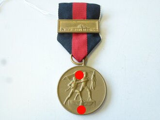 Anschlussmedaille 1.Oktober 38 mit Spange "Prager...