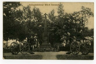 1. Weltkrieg, Ansichtskarte "Schlachtdenkmal 1813-14...