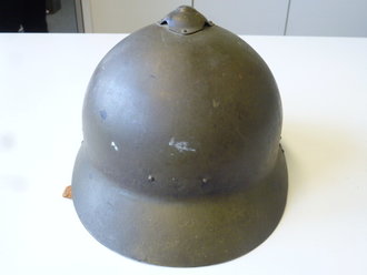Russland 1.Weltkrieg,  Stahlhelm M17 Sohlberg. Originallack und Innenfutter, Kinnriemen defekt. Extrem seltener Helm