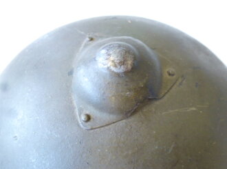 Russland 1.Weltkrieg,  Stahlhelm M17 Sohlberg. Originallack und Innenfutter, Kinnriemen defekt. Extrem seltener Helm