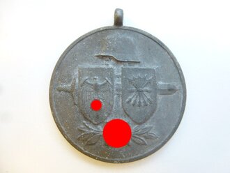 Erinnerungsmedaille für die spanischen Freiwilligen in Kampf des Bolschewismus. Medaille aus Zink, die Urkunde ausgestellt 1943