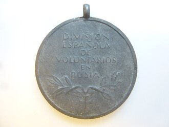 Erinnerungsmedaille für die spanischen Freiwilligen in Kampf des Bolschewismus. Medaille aus Zink, die Urkunde ausgestellt 1943