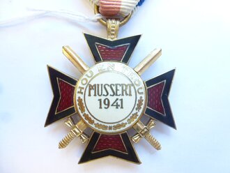 Holland Mussertkreuz " HOU EN TROU - MUSSERT 1941 " für die holländischen Freiwilligen der Waffen-SS zur Erinnerung an den Russlandfeldzug