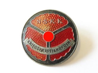 NS Kraftfahrkorps (NSKK), Abzeichen "Kraftfahrerin", rot lackiert, 4130c