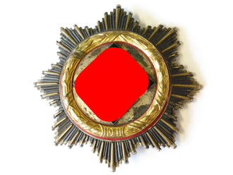 Deutsches Kreuz in Gold, schweres Stück , Hersteller 20 C.F. Zimmermann, Pforzheim. Emaille tragebedingt mit Kratzern