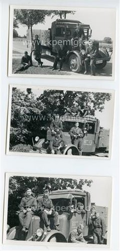 3 Fotos LKW der Luftwaffe, Maße 6cm x 9cm