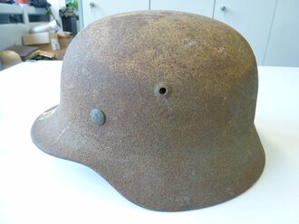 Stahlhelm Heer M35 , ungereinigter Scheunenfund