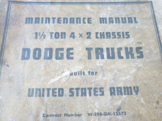 U.S. Army WWII, TM-10-1535,  Maintenance Manual Dodge...