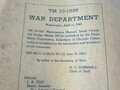 U.S. Army WWII, TM-10-1535,  Maintenance Manual Dodge Trucks dated 1942. Well used, complete