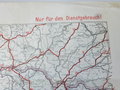 Landkarte 1.Weltkrieg Frankreich " Durchgangsstraßen im Armeegebiet"