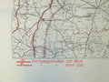 Landkarte 1.Weltkrieg Frankreich " Durchgangsstraßen im Armeegebiet"