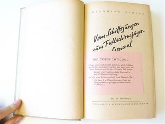 Ramke, Vom Schiffsjungen zum Fallschirmjägergeneral, 314 Seiten, datiert 1944