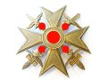 Spanienkreuz mit Schwertern in Gold. Hersteller L/15 ( Otto Schickle, Pforzheim )