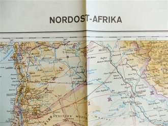 Militärkarte Wehrmacht, leider demilitarisiert ("Nur für den Dienstgebrauch" entfernt) Nordost-Afrika, datiert 1941