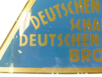 Glasschild für das Schaufenster " Kauft im Deutschen Geschäft Schafft Deutschen Arbeitern Brot" Selten. Höhe 17cm