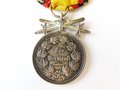 Reuss, Silberne Verdienstmedaille mit Schwertern am Band, im Etui