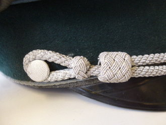 Schirmmütze für Offiziere der Kraftfahrtruppe ( Waffenfarbe hellblau ) Getragenes , seltenes Stück