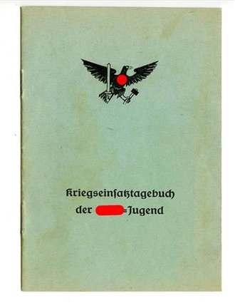 Kriegseinsatztagebuch der Hitler Jugend . DIN A5, ausser den Personalangaben nicht ausgefüllt