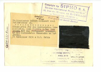 Pressefoto, Italienisches Uboot schießt zwei Feindbomber ab, datiert 1942, Maße 13cm x 18cm