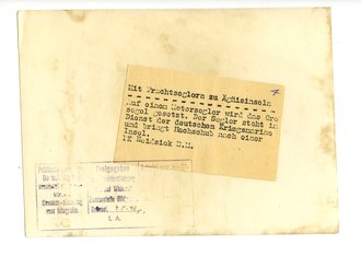 Pressefoto, Mit Frachtseglern zu Agäisinseln, datiert 1942, Maße 13cm x 18cm