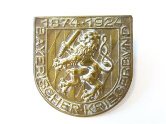 Blechabzeichen " Bayr. Kriegerbund 1874-1924 "