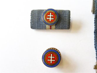 Slowakei 2. Weltkrieg Tapferkeitsmedaille in Silber mit Miniaturen