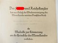 Panzerschiff Deutschland, Urkundengruppe eines Matrosen bestehend aus Verleihungsurkunden zum Spanien Kreuz in Bronze , Medaille Erinnerung 1.Oktober sowie Medaille Memelland