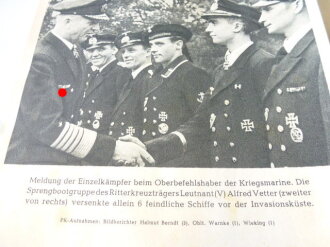 " Sprengboote am Feind" Faltblatt Herausgegeben von der Nachwuchsabteilung des Oberkommandos der Kriegsmarine.