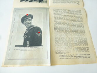 " Die Neger greifen an !" Faltblatt Herausgegeben von der Nachwuchsabteilung des Oberkommandos der Kriegsmarine.