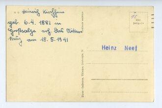 Ansichtskarte Generalmajor Heinrich Kirchheim  mit eigenhändiger Unterschrift