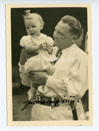Ansichtskarte Generalfeldmarschall Hermann Göring mit eigenhändiger Unterschrift