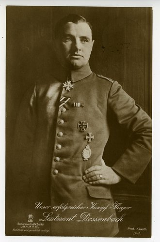 Leutnant Dossenbach, gelaufene Sanke Karte