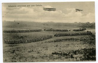 1. Weltkrieg Ansichtskarte, Infanterie entwickelt sich...