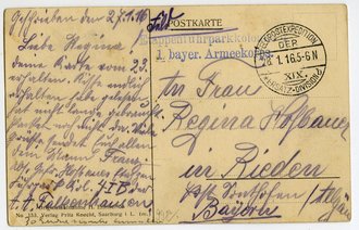 1. Weltkrieg Ansichtskarte, Durch Luftkampf am 9.8. 1915...
