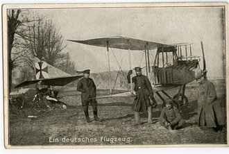 1. Weltkrieg Ansichtskarte, Ein deutsches Flugzeug