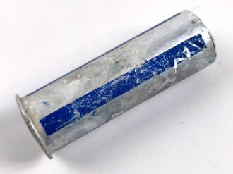 Rauchspurpatrone Blau, komplett delaboriert, frei von jeglichen Gefahrstoffen, datiert 1941