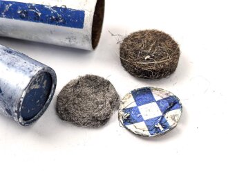 Rauchspurpatrone Blau Wehrmacht, komplett delaboriert, frei von jeglichen Gefahrstoffen, datiert 1940
