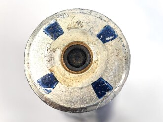 Rauchspurpatrone Blau Wehrmacht, komplett delaboriert, frei von jeglichen Gefahrstoffen, datiert 1940