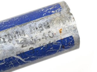 Rauchspurpatrone Blau, komplett delaboriert, frei von jeglichen Gefahrstoffen, datiert 1940