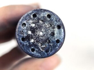 Rauchspurpatrone Blau, komplett delaboriert, frei von jeglichen Gefahrstoffen, datiert 1940