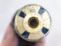 Rauchspurpatrone Blau, komplett delaboriert, frei von jeglichen Gefahrstoffen, datiert 1940