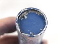 Rauchspurpatrone Blau, komplett delaboriert, frei von jeglichen Gefahrstoffen, datiert 1942