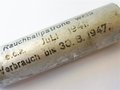 Rauchballpatrone Weiß, Abgeschossene, leere Aluminiumhülse, datiert 1941