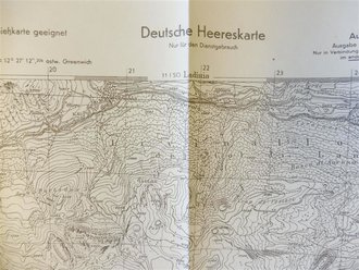 Deutsche Heereskarte Monto Marmolada Italien, Stand 1943