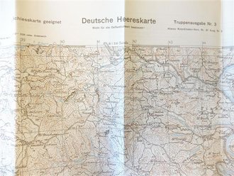 Deutsche Heereskarte Dego Italien, Stand 1944, die Rückseite bedruckt