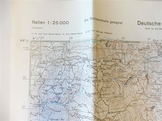 Deutsche Heereskarte Dego Italien, Stand 1944, die Rückseite bedruckt