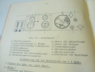 Schwerer Zugkraftwagen 1 t, Merkheft für Kraftfahrausbildung. DIN A4, 29 Seiten, komplett