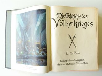 Die Geschichte des Völkerkrieges - Dritter Band, datiert 1916, 470 Seiten, DIN A4